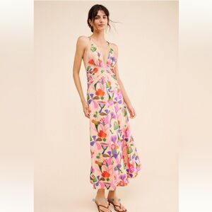 Anthropologie FARM Rio Fairies Sand Slip
Midi Dress, Size M